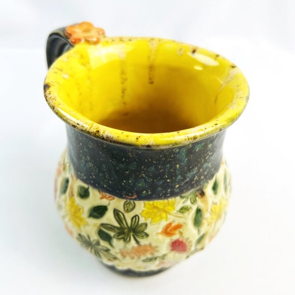 Handcrafted Rustic Pottery Mug by CynD Nature Inspired Coffee Cup 16 oz. - Picture 7 of 8